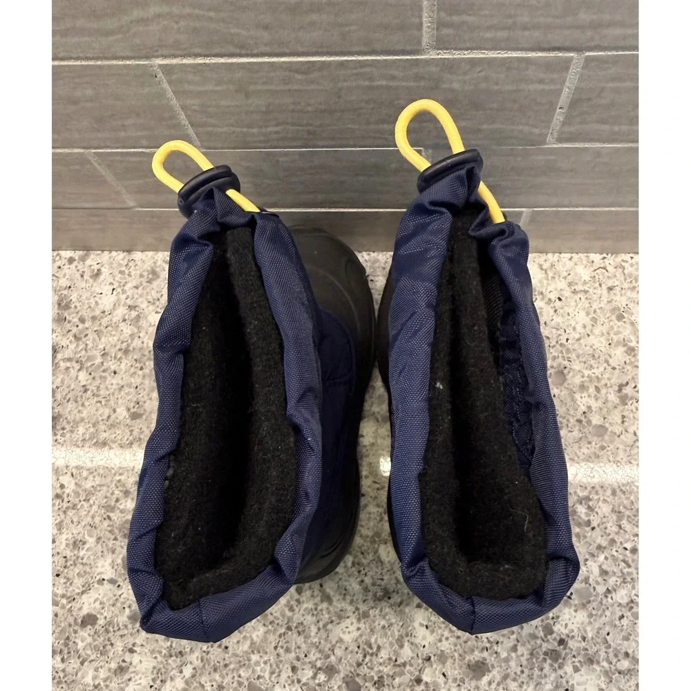 Kamik Navy Blue/Black/Yellow Waterproof Winter Snow Boots Kids Size 8T